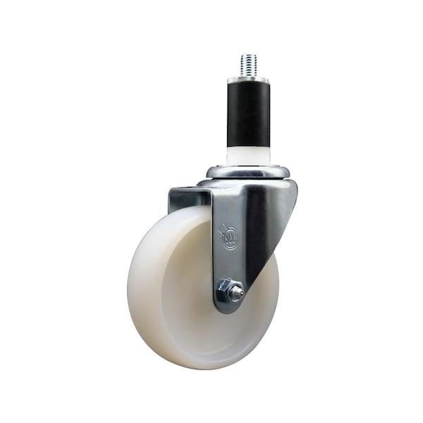 4'' SS Nylon Wheel Swivel 1-3/8'' Expanding Stem Caster
